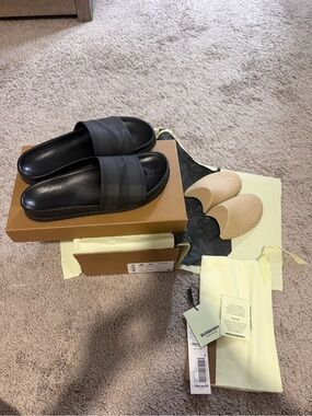 Burberry Brown Box with White Label and Green Sticker